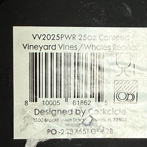 Vineyard Vines Whale Repeat 25 oz Canteen Designed by Corksicle EUC & Adorbs! 🐳 - Picture 4 of 7